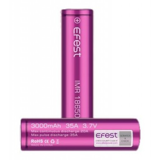 Bateria 18650 EFEST de 3000 mAh 3.5 V