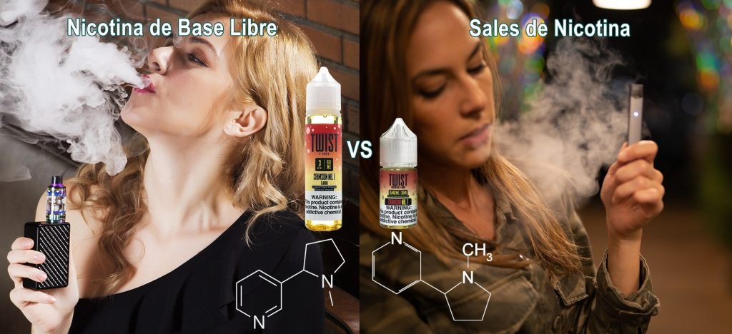 Nicotina de base libre vs nicotina de sales - Diferencias